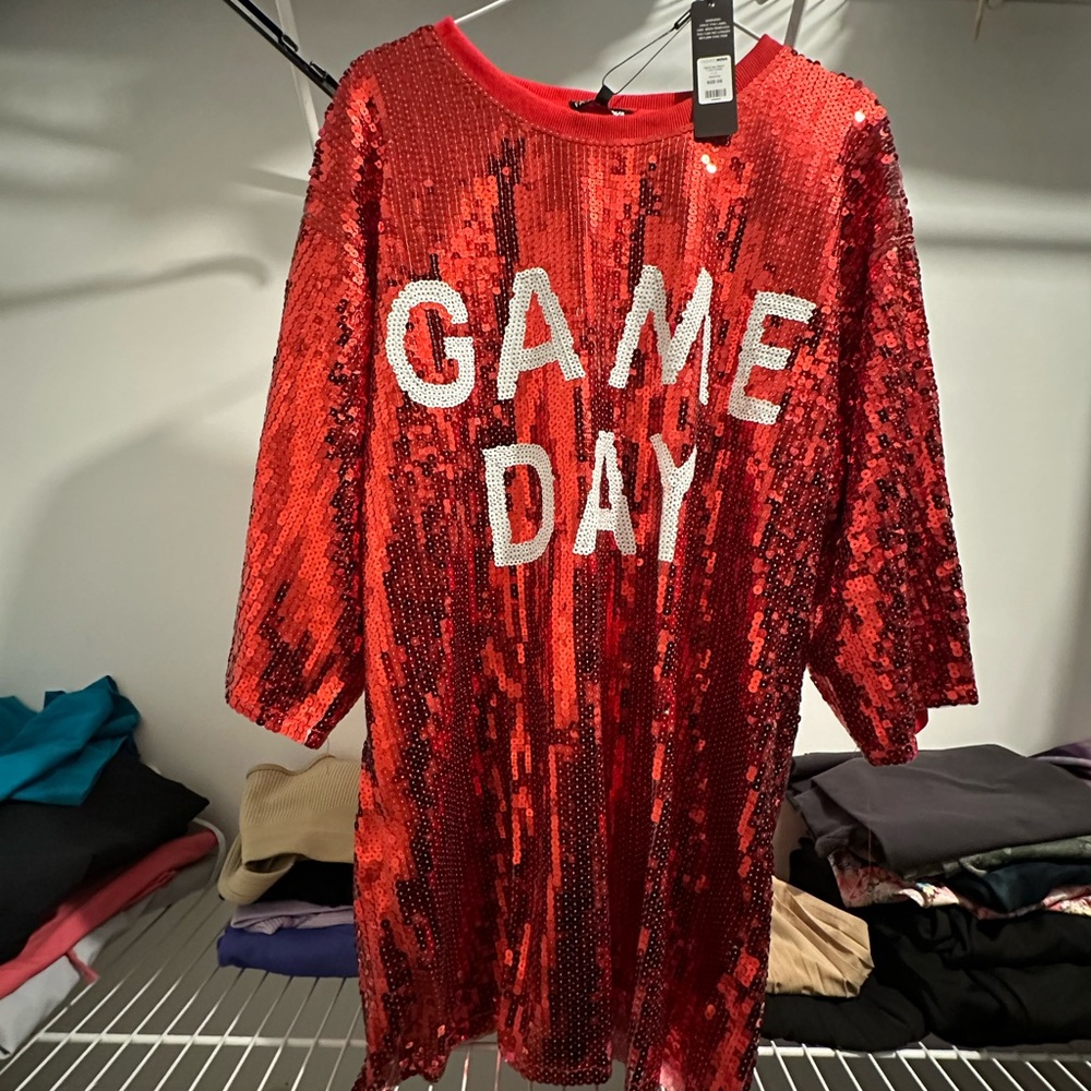 Sequin Jersey Dress